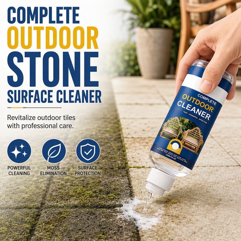 DE RÉDUCTION Nettoyant pour pierres et terrasses Sa formule pénétration profonde élimine la saleté incrustée et la mousse. Barrière protectrice longue durée garde les surfaces propres pendant des mois