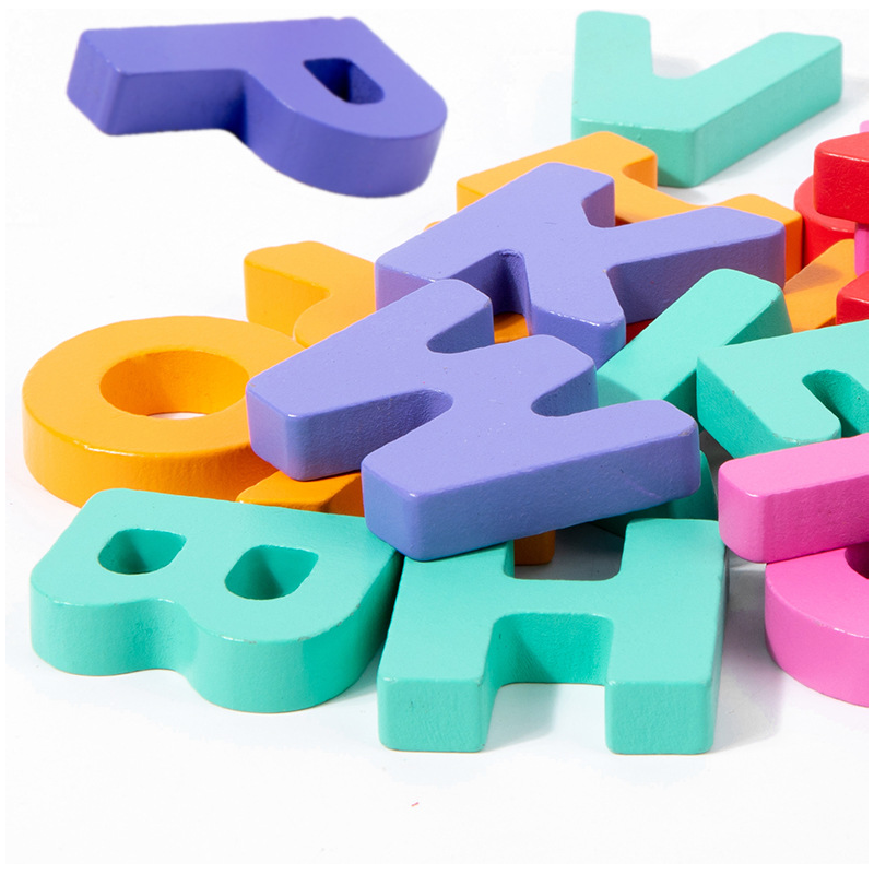 Jeu d'association lettres et animaux en bois