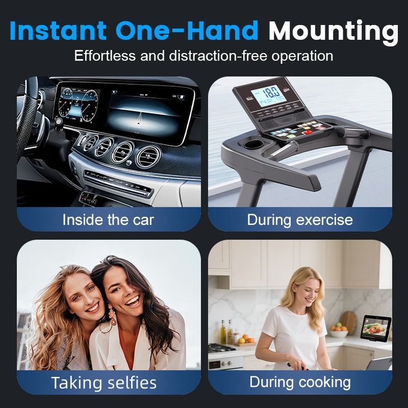 SUPPORT DE RÉDUCTION Magnétique Réglable pour Voiture avec Base Ventouse, Aimants N55 Puissants, Rotation à 1080° et Fixation Instantanée Compatible Universel avec Tous les Smartphones