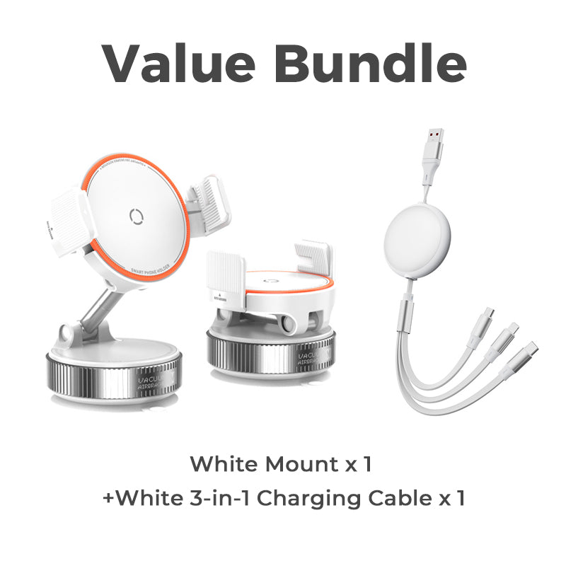 SUPPORT DE RÉDUCTION Magnétique Réglable pour Voiture avec Base Ventouse, Aimants N55 Puissants, Rotation à 1080° et Fixation Instantanée Compatible Universel avec Tous les Smartphones