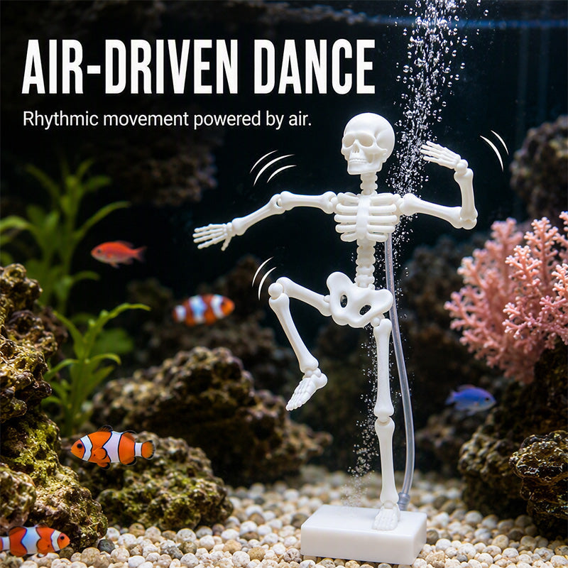 RÉDUCTION POUR UNE DURÉE LIMITÉE Bulleur d'aquarium Squelette dansant