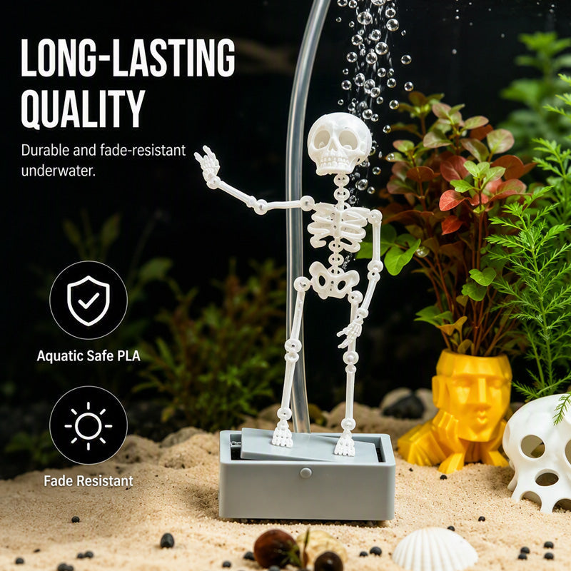 RÉDUCTION POUR UNE DURÉE LIMITÉE Bulleur d'aquarium Squelette dansant
