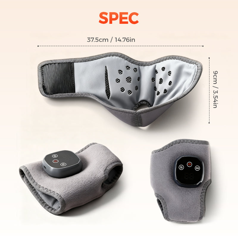 Portable ankle massager with heat and vibration function