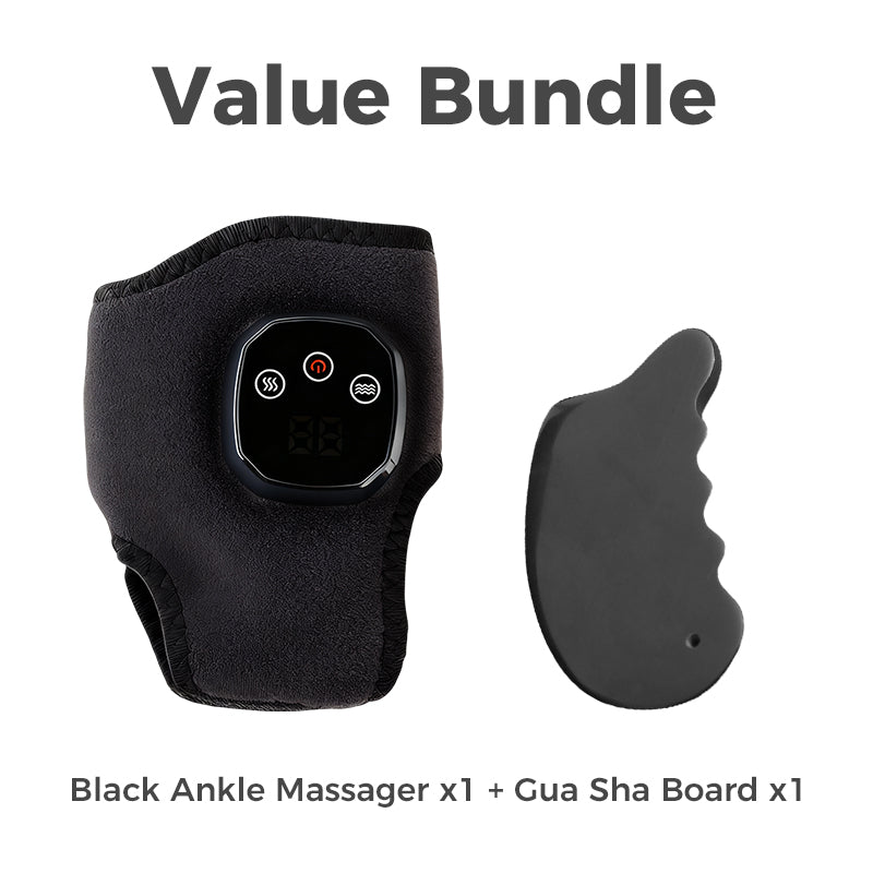 Portable ankle massager with heat and vibration function