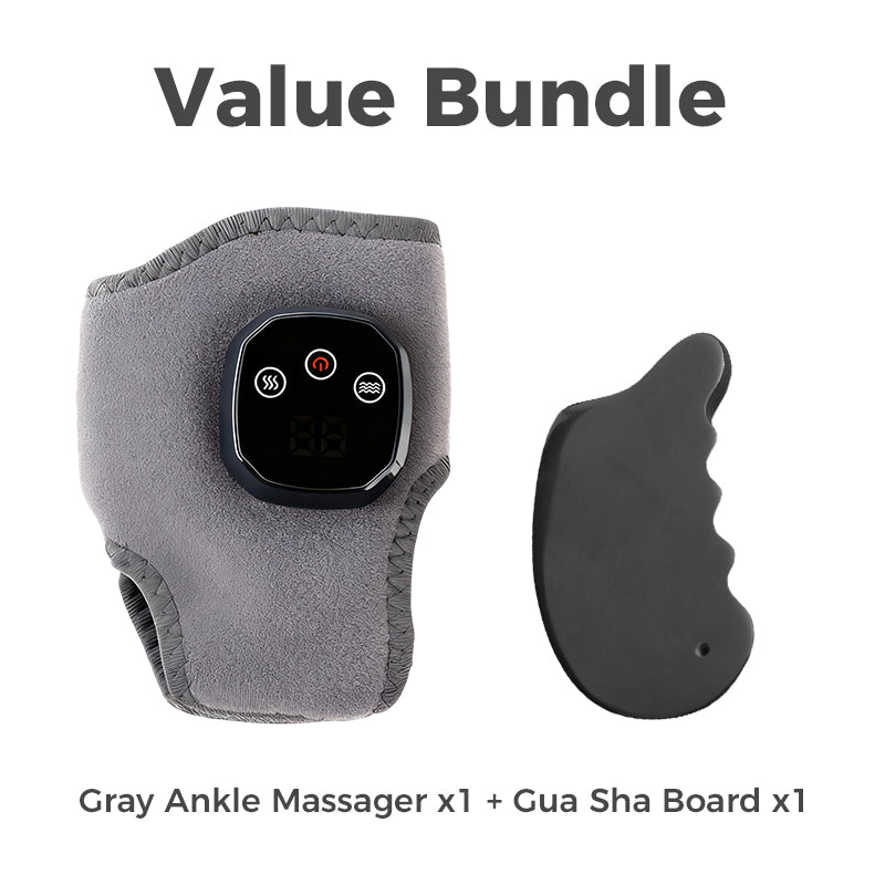 Portable ankle massager with heat and vibration function