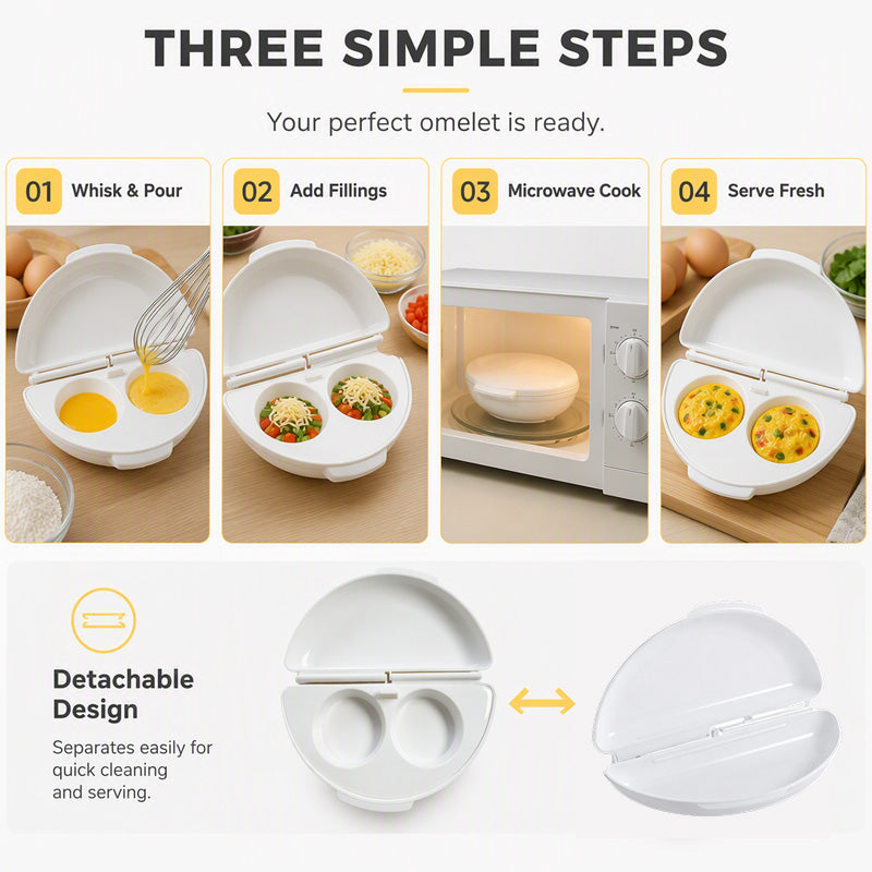 2-in-1 Microwave Omelet and Egg Cooker