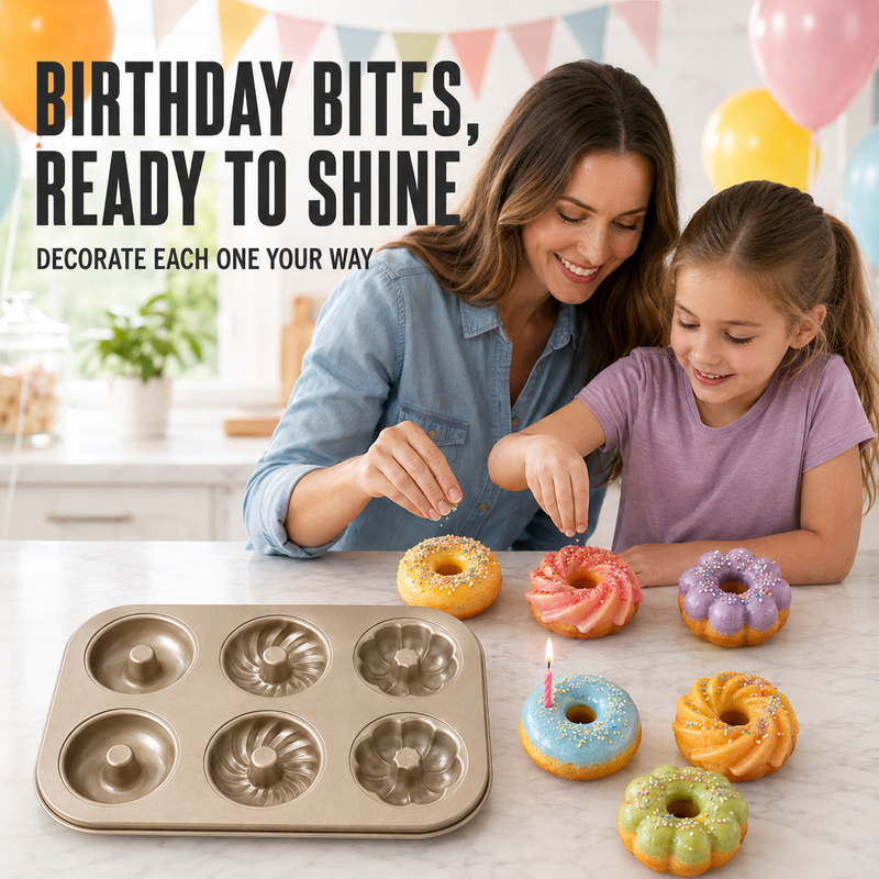Mini-moule à gâteau Bundt antiadhésif multi-cavités