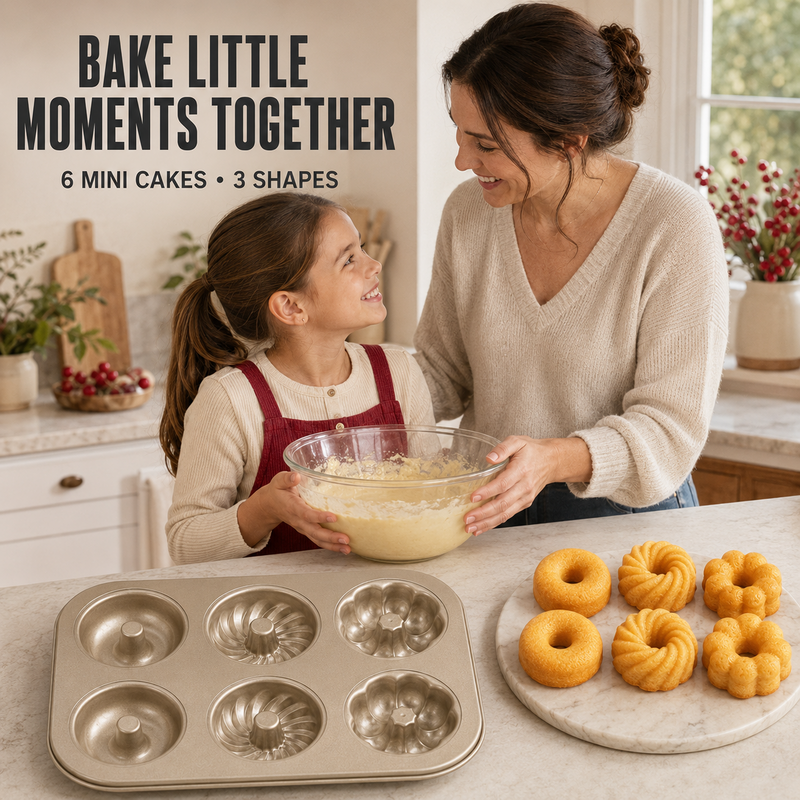 Mini-moule à gâteau Bundt antiadhésif multi-cavités