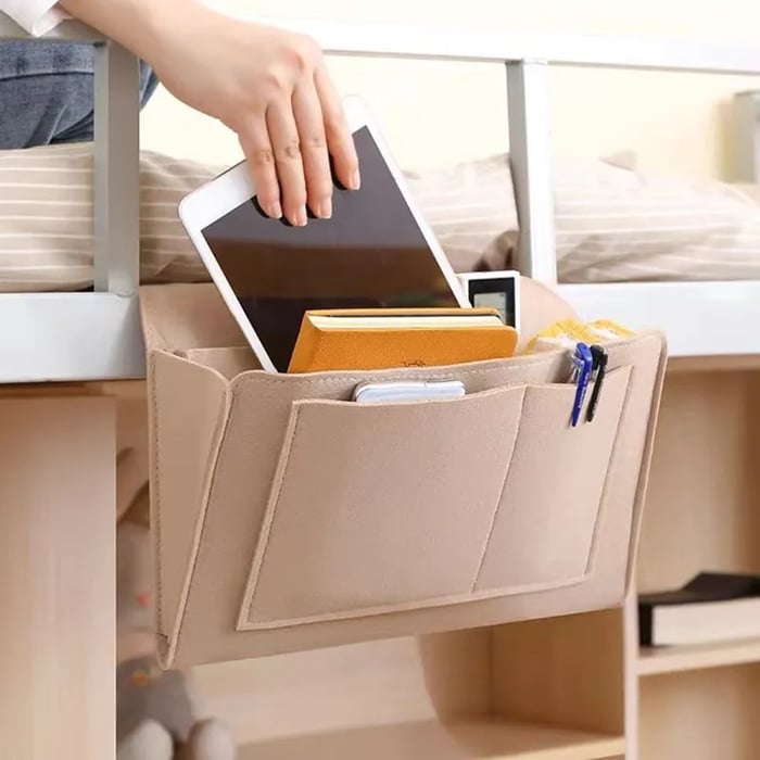 Tidy your nightstand in a flash Tool-free slide storage