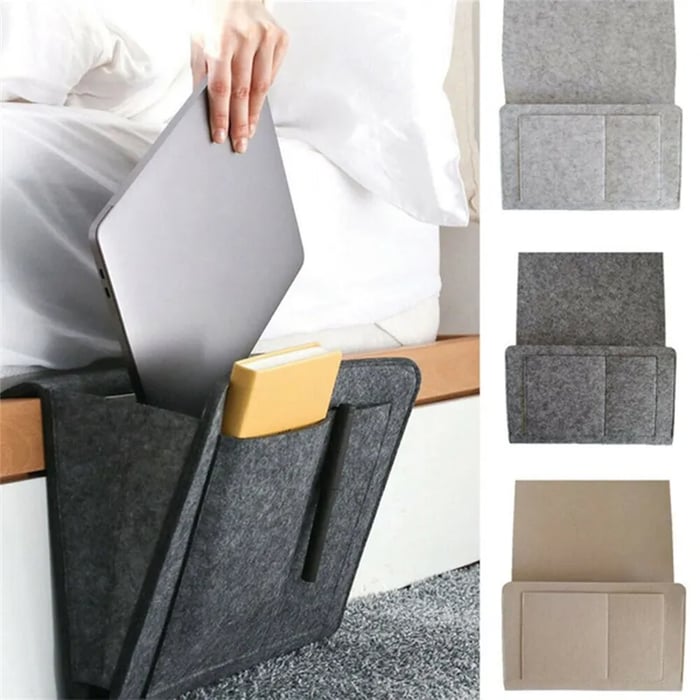Tidy your nightstand in a flash Tool-free slide storage