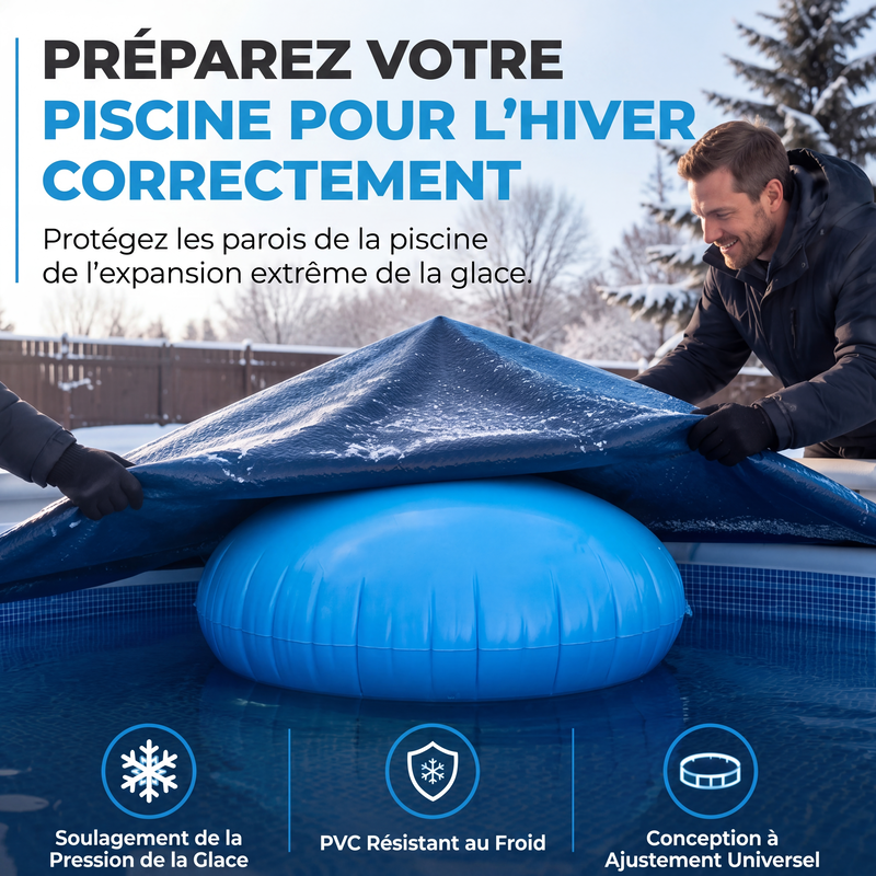 LIMITE 57% DE RÉDUCTION Coussin d'Air d'Hivernage Anti-Gel pour Piscine, Avec Cordes