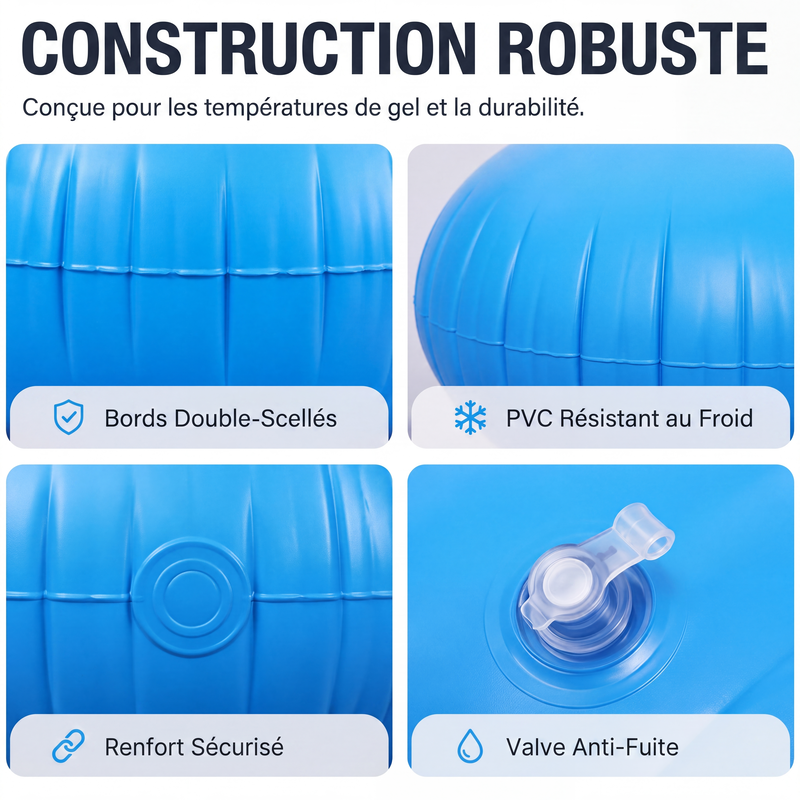 LIMITE 57% DE RÉDUCTION Coussin d'Air d'Hivernage Anti-Gel pour Piscine, Avec Cordes