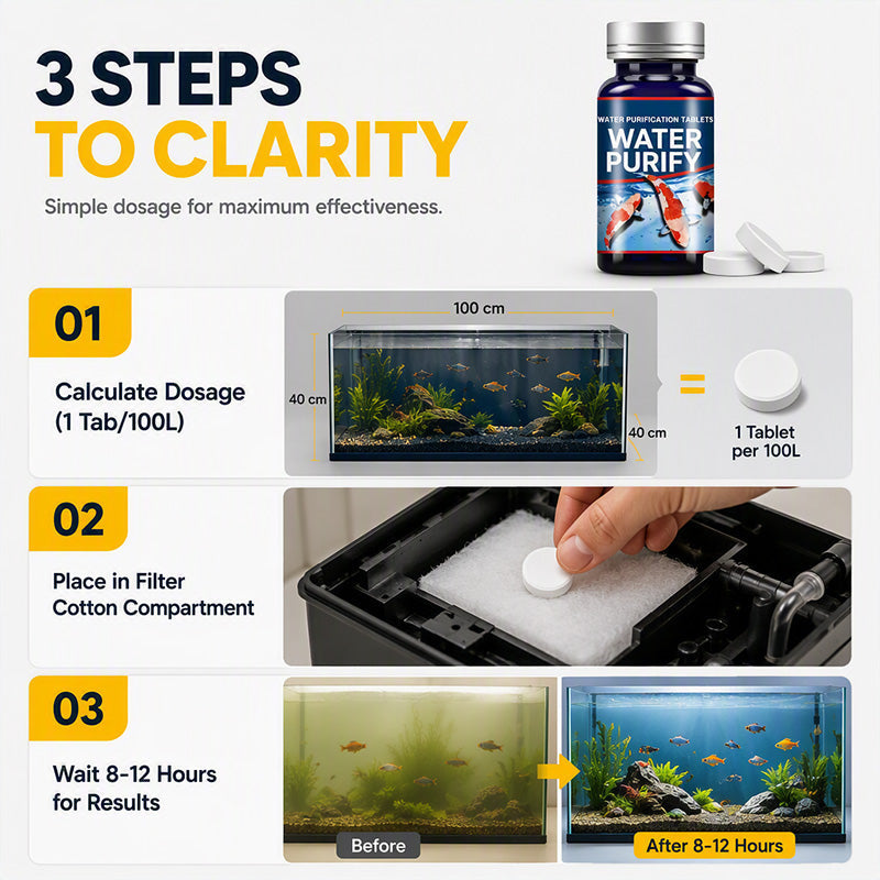 Professional tablets for aquarium water purification