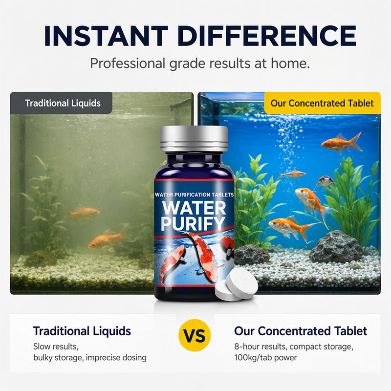 Professional tablets for aquarium water purification