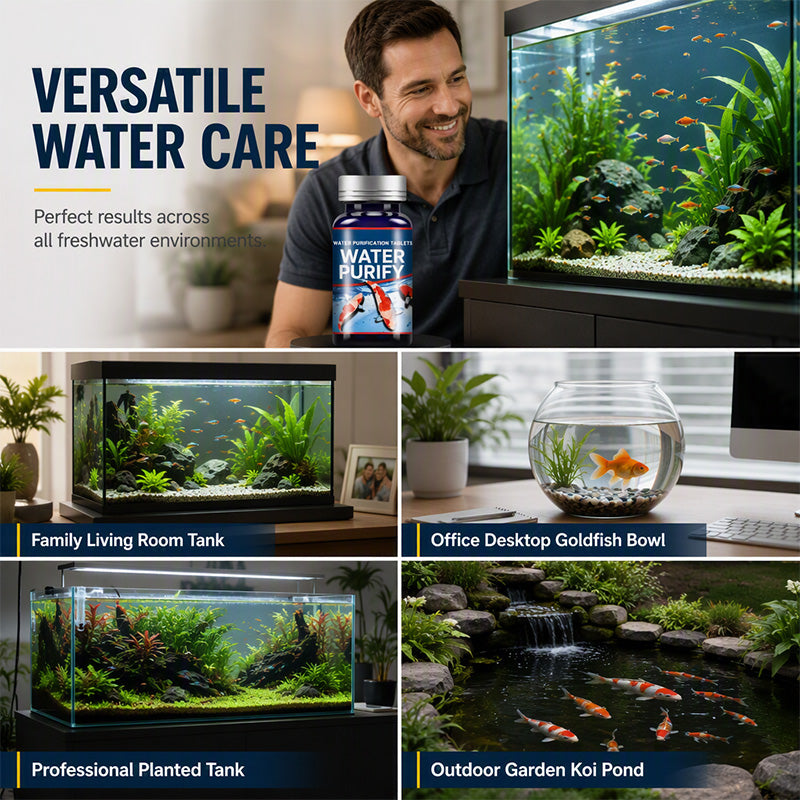 Professional tablets for aquarium water purification