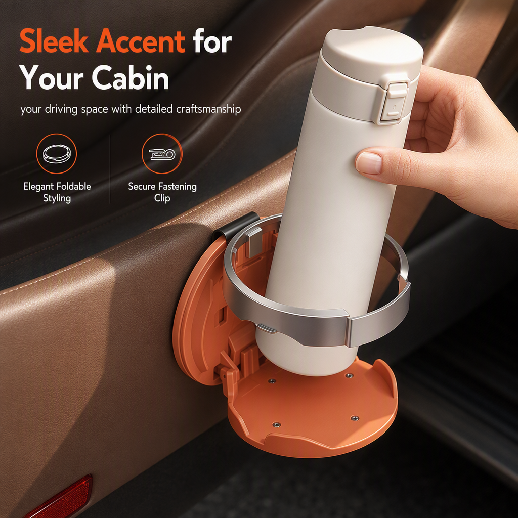 DE RDUCTION Porte-gobelet pliable et multifonctionnel pour portière de voiture, pour boissons