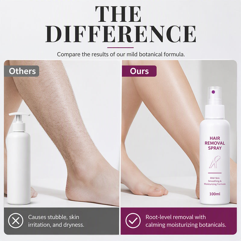 Réduction Spray dépilatoire indolore Peau douce et soyeuse, application simple pour tout le corps