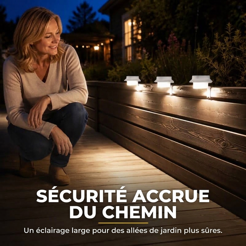 Réduction Lampes solaires murales pour gouttières LED étanches extérieur, parfait pour jardin et clôture