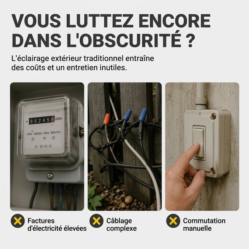 Réduction Lampes solaires murales pour gouttières LED étanches extérieur, parfait pour jardin et clôture
