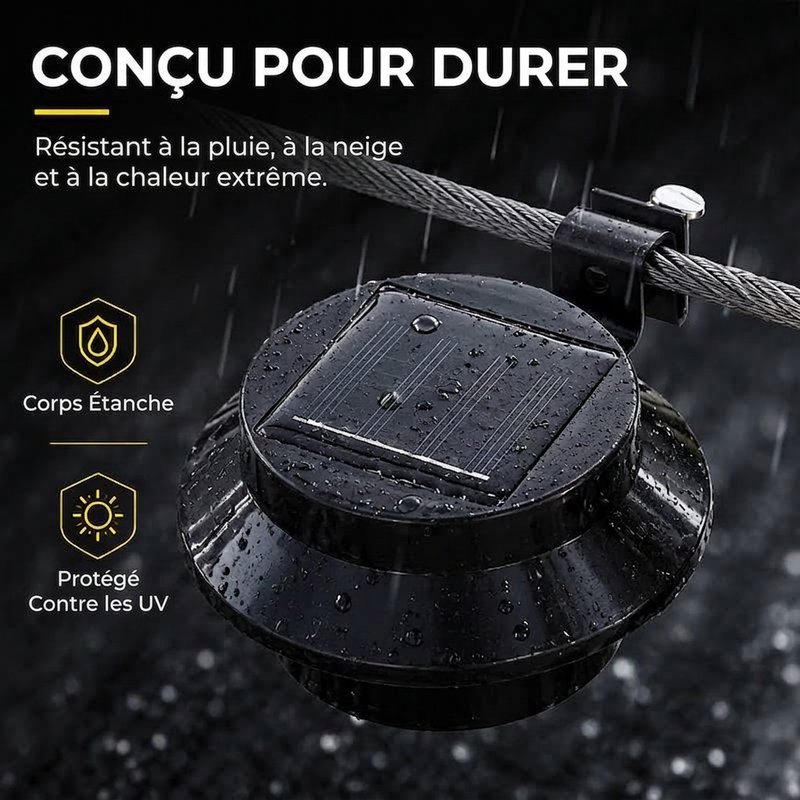 Réduction Lampes solaires murales pour gouttières LED étanches extérieur, parfait pour jardin et clôture