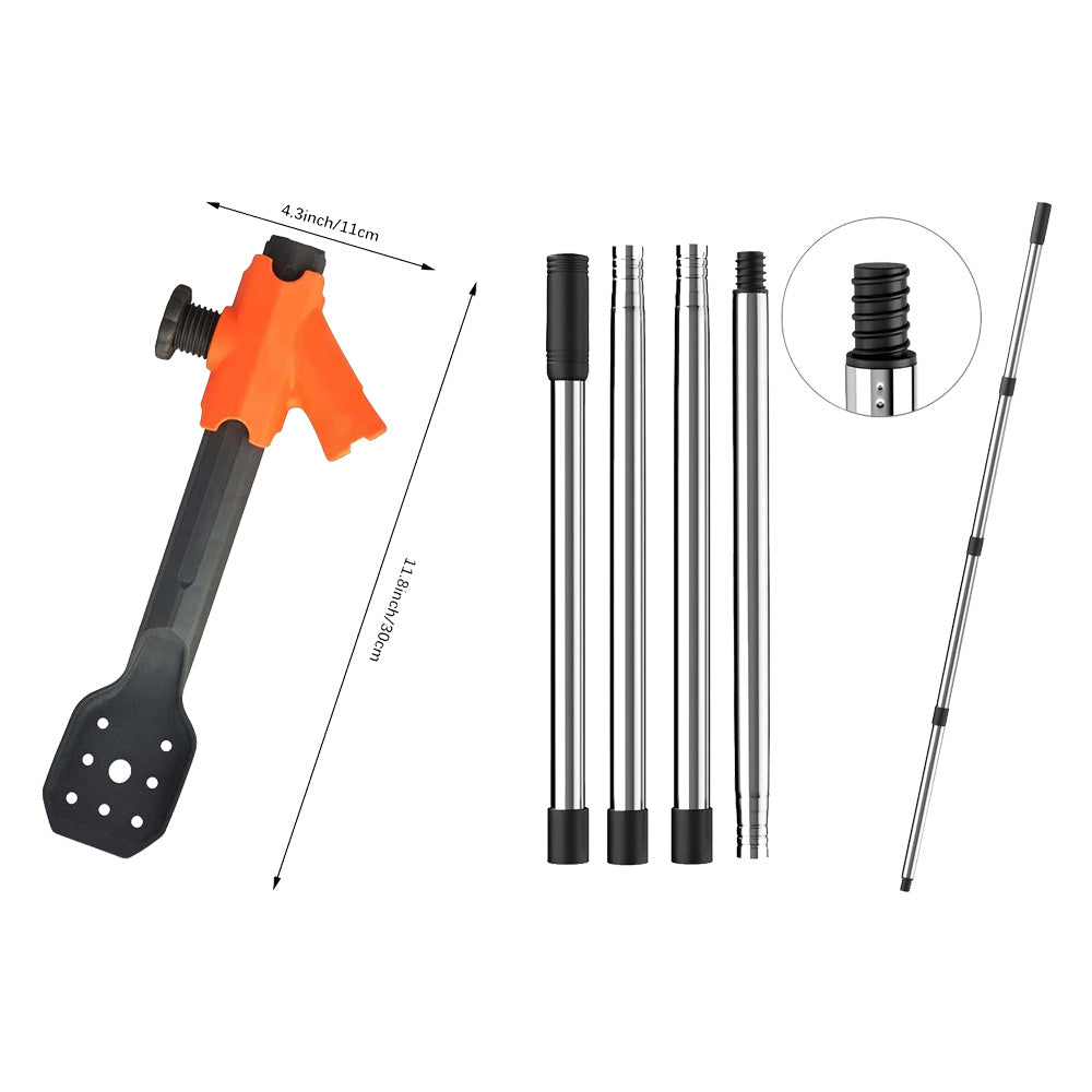 Multifunctional gutter cleaning tool