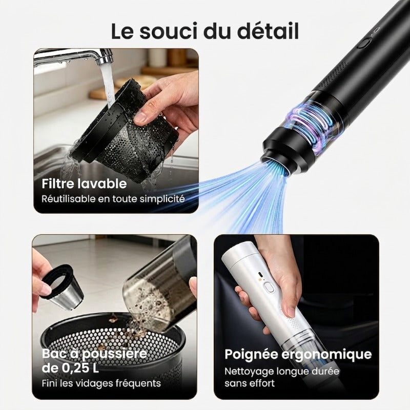 Hot Sale Aspirateur de voiture sans fil Slim V8 Mate haute puissance 13000Pa/30AW