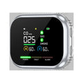 Portable multi-gas detector with LCD display and backup battery